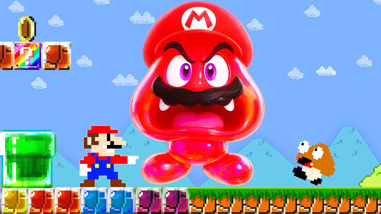 When Mario Wonder but Everything Mario Touches Turn to Jelly? | MegaBoom Bros