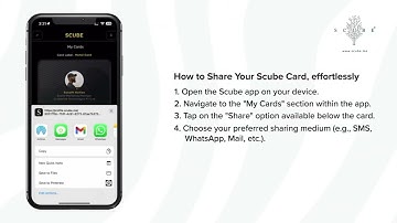 Share your profile through Scube App | SCUBE