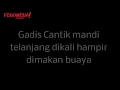 Gadis cantik mandi di kali  hampir  dimakan buaya