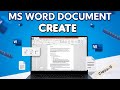 How to create MS word document | MS word class 9 | Microsoft Word 2026