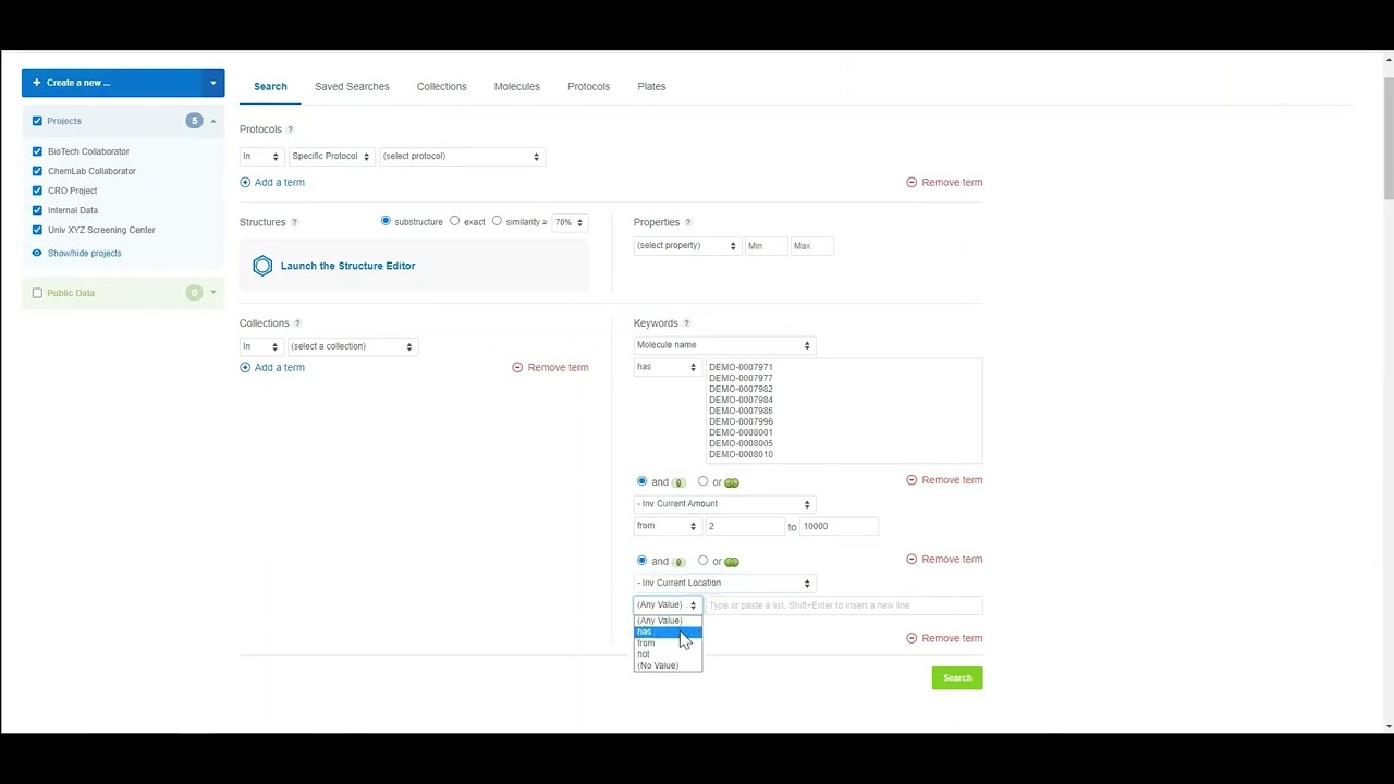 CDD Vault Demo: Inventory for Chemists