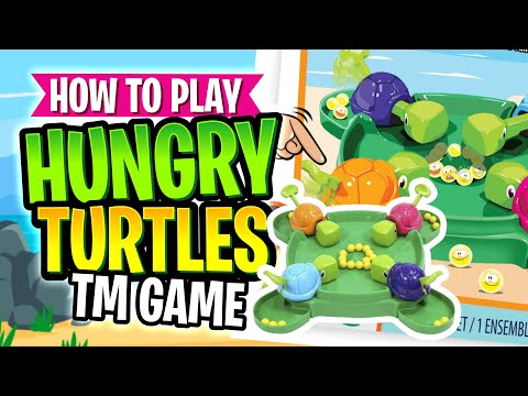 HOW TO PLAY HUNGRY TURTLES TM GAME BY AMBASSADOR -TOY REVIEW