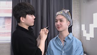 Talking about boys, relationships, kpop, etc while my bestie does my makeup lol