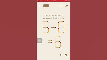 KUNCI JAWABAN MATH RIDDLES (MATCHSTICK) LEVEL 4 - Move only 1 stick to make equation correct #shorts