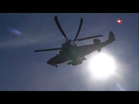 Вертолеты Ка-52 нанесли ракетный авиаудар по позициям националистов на Украине