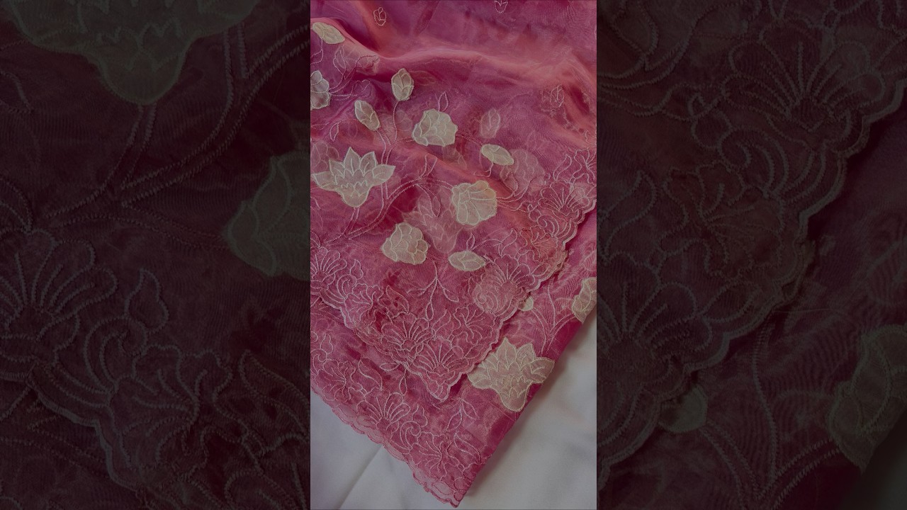 Designer Pure Chanda Kora Silk Embroidered Saree