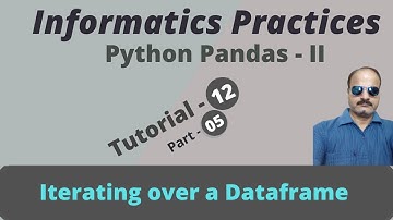 Informatics Practices, Class - XII, Iterating over a Dataframe