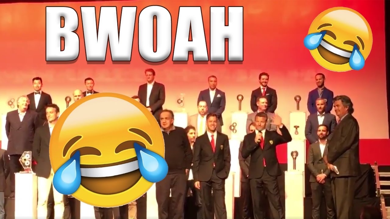 Kimi Says "BWOAH" in Ferrari's Gala Night and the Whole Audience Starts to Laugh