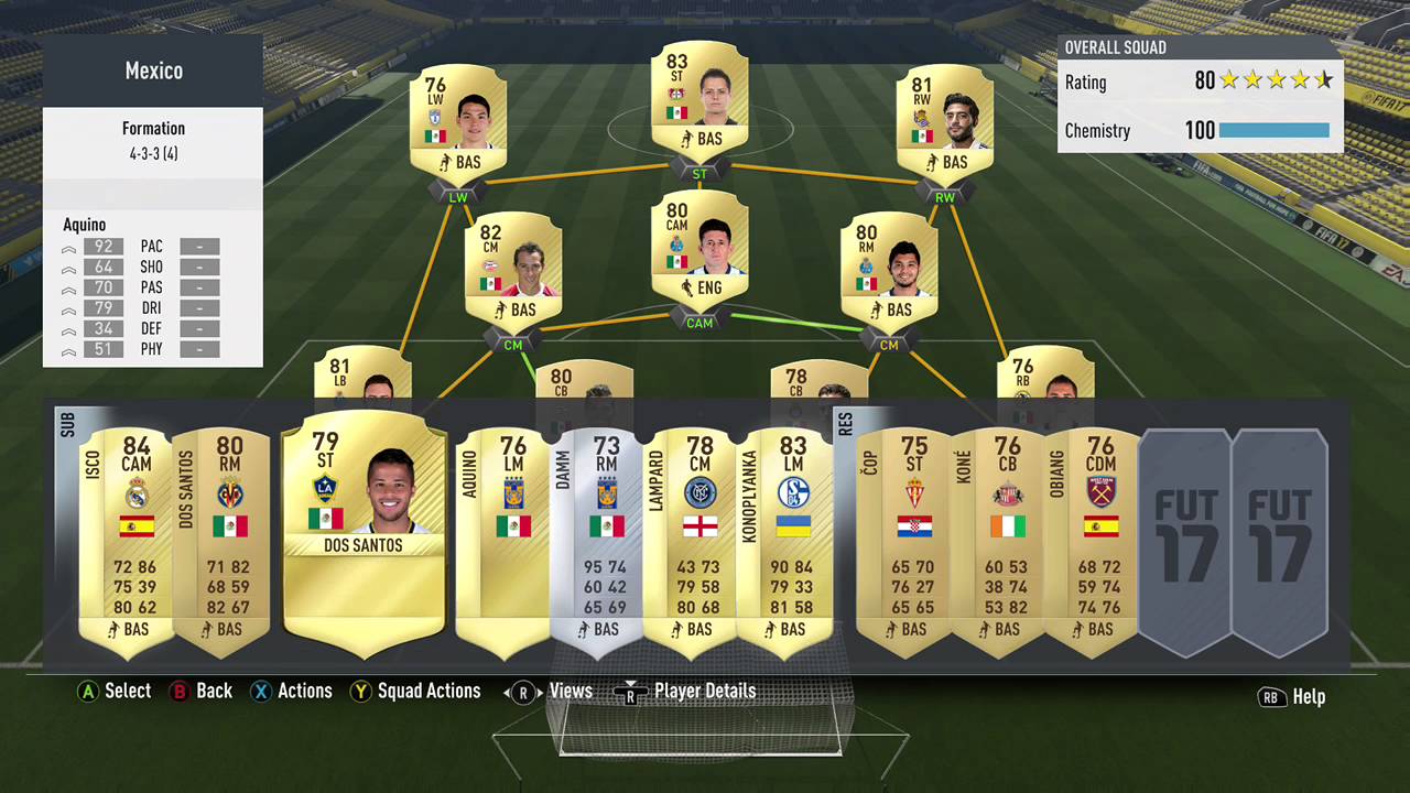 FIFA 17 BEST MEXICO SQUAD EVER! ( LEGEND )