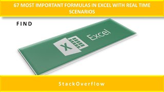 Excel Find function Find formula