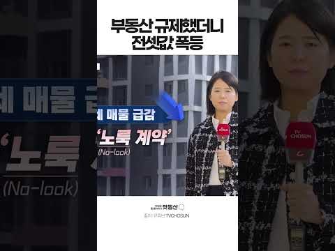 부동산규제했더니 전셋값 폭등 #부동산정보 #뉴스