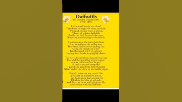 Thumbnail of Daffodils by William Wordsworth l ICSE English #shorts #maenglish #english #icse