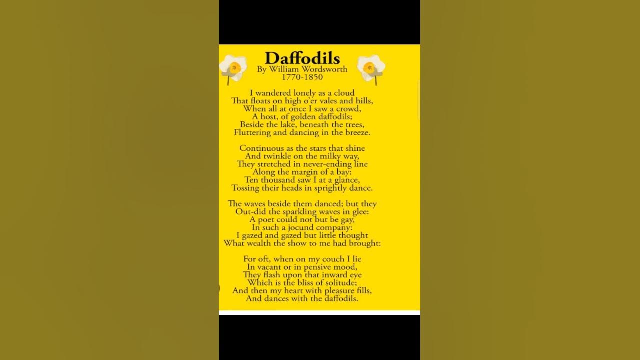 Daffodils by William Wordsworth l ICSE English #shorts #maenglish #english #icse