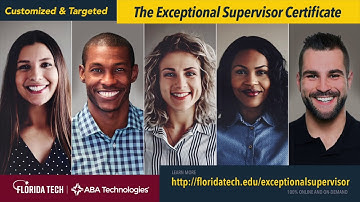 Exceptional Supervisor Certificate - Part 1