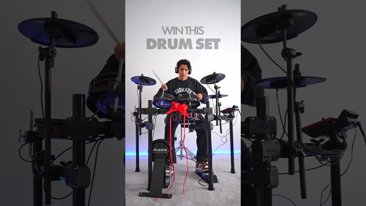 This is your chance to win an Alesis Nitro Pro e-drum set! 🥁🎉 #drums #drummer #drumming