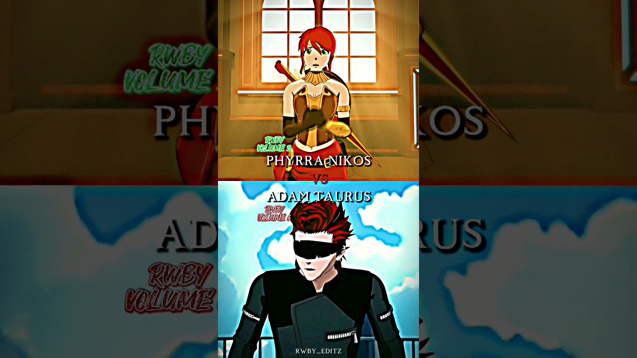 PYRRHA NIKOS『RWBY』VS ADAM TAURUS『RWBY』【REMAKE】