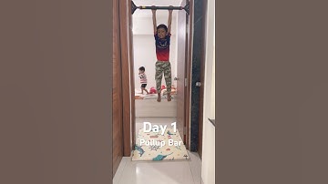 Pull-up Bar Series Day 1 #pullups #pullupbar #fitness #kids #gym #gymnast