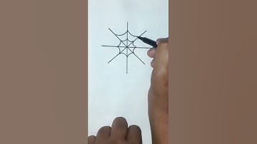 How to draw spider net 🕷🕷#spiderweb #spidernet #web #net #spider #art #easy #youtubeshorts #shorts