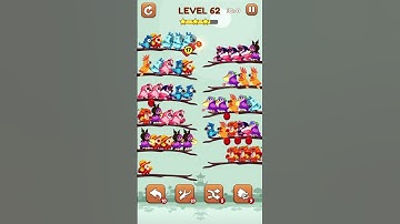 Bird Sort 2: Color Puzzle Level 62 #games #gaming #gameplay