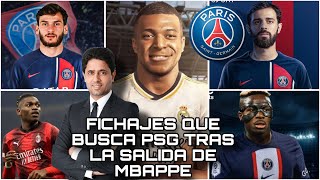 FICHAJES por los que VA PSG para Suplir la SALIDA de MBAPPE y Mas Refuerzos que Buscan en 2024