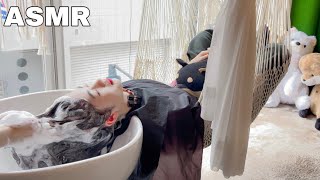 ( ASMR) Lying On The Hammock Cut HAIR AND HEAD MASSAGE THE ONLY COMFORTABLE MASSSAGE IN JAPAN