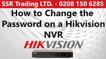 How to Change the Password on a Hikvision NVR CCTV Recorder DS-7604NI-K1/4P 2020 2021 Firmware