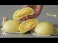 바나나 우유로 찐빵 만들기! 바나나 커스터드 호빵 : Steamed Banana Custard Buns Recipe | Cooking tree