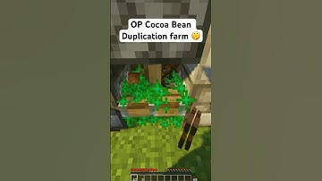 OP Cocoa Bean Duplication Farm in Minecraft🤫 #viral #minecraft #automaticfarm #minecrafttutorial