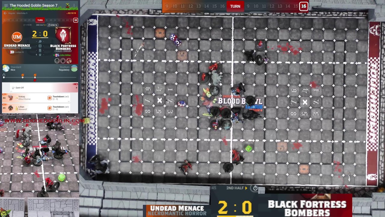 Hooded Goblin Blood Bowl Game of the Week! (Necro v Chaos Dwarfs)