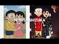 How to draw Nobita and Shizuka step by step