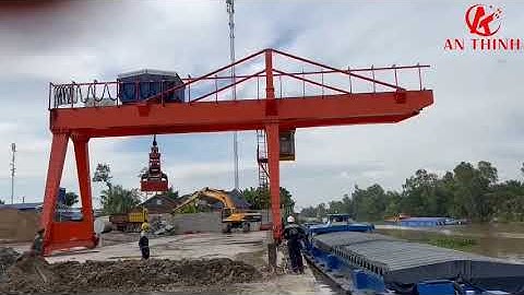 Chạy thử cổng trục 20 tấn dầm đơn khẩu độ 24m tại Yên Bái (video 1)