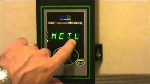 KE2 Evap - Initiate a Manual Defrost - Versions Prior to Scrolling Text - Video 004