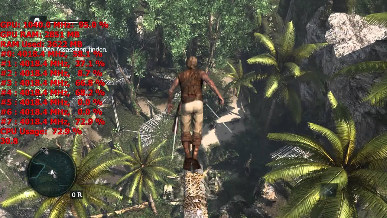 AMD FX-8350 & R9 290 - Assasins Creed Black Flag Max Settings Gameplay Benchmark