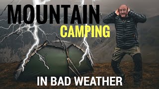 MOUNTAIN CAMPING IN BAD WEATHER | Hilleberg Soulo | Thunderstorm