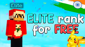 How to get Elite Rank for FREE | Pika Network | HINDi |