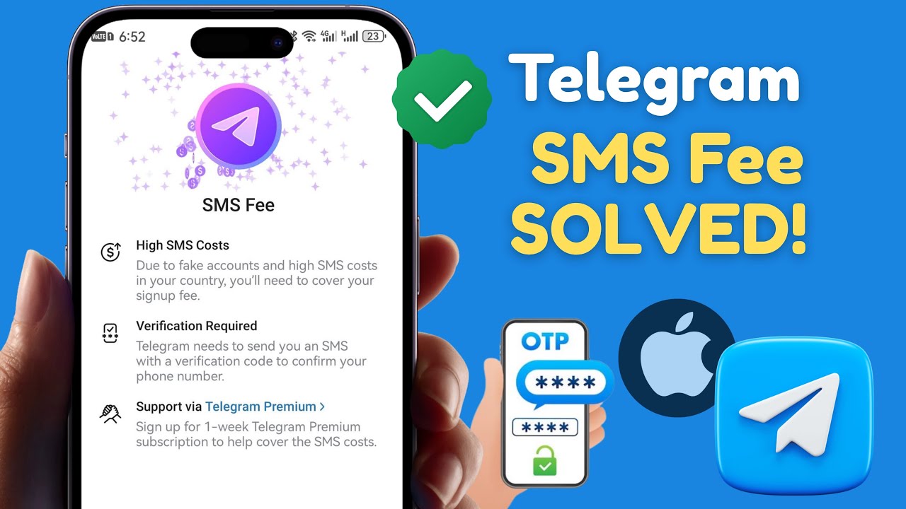 Исправлена ​​проблема с платой за SMS в Telegram на iPhone (работает на 100%)