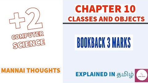 12th Computer Science Chapter 10 " Book back 3 Marks " explained in Tamil #Mannai_thoughts