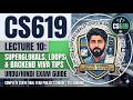Lecture 10: Superglobals, Loops & Backend Viva Tips – CS619 Final Year Project (Urdu/Hindi)