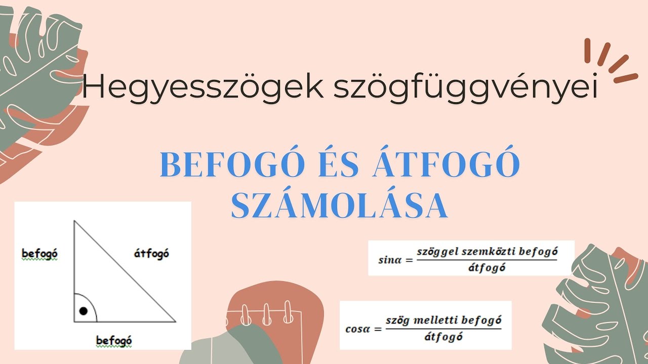 Okos leszek Matekból: Hegyesszögek szögfüggvényei I.