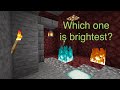 Which Minecraft LIGHT SOURCE is the BRIGHTEST?