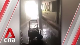 Fire at Middle Road KTV: Woman taken to hospital, 60 evacuated