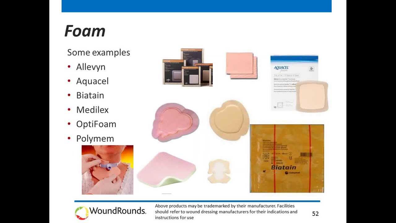 Different wound dressings