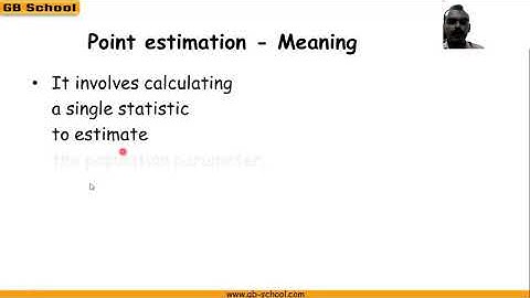 Point estimation meaning