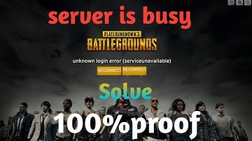 Pubg server is busy problem solve 100% solve| PUBG server is busy...