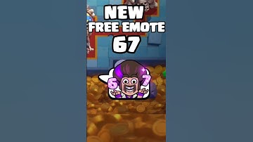 New Free Emote 67 in #clashroyale  #67 #shorts