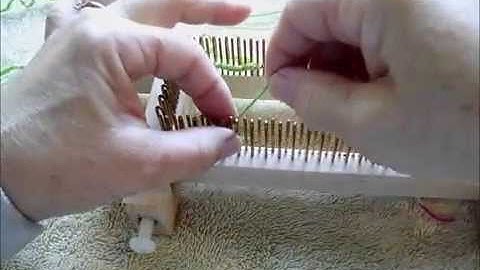 double e wrap non loopy cast on fine gauge fixed kiss loom