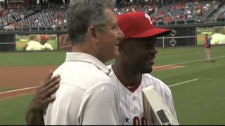 2012/08/20 Rollins honored prior to game