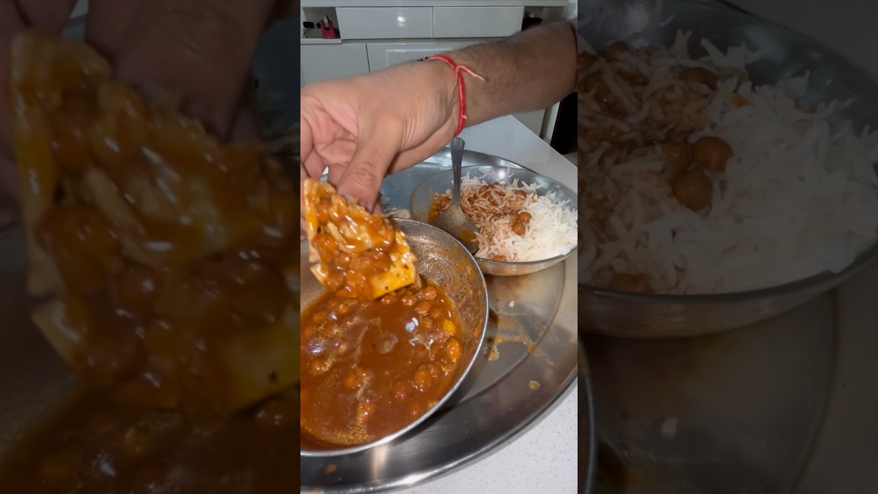 Eating Roti Chole ❤️ 