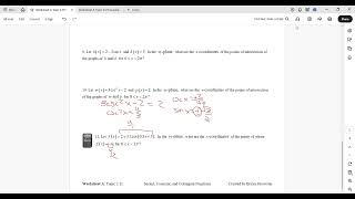 AP Precalc 3 11 & 3 12 HW