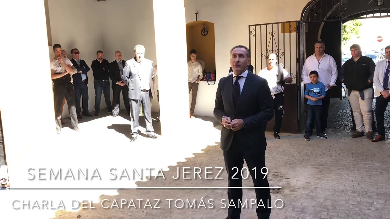 Domingo de Ramos en Jerez 2019 - Charla del capataz Tomás Sampalo en la Coronación de Espinas